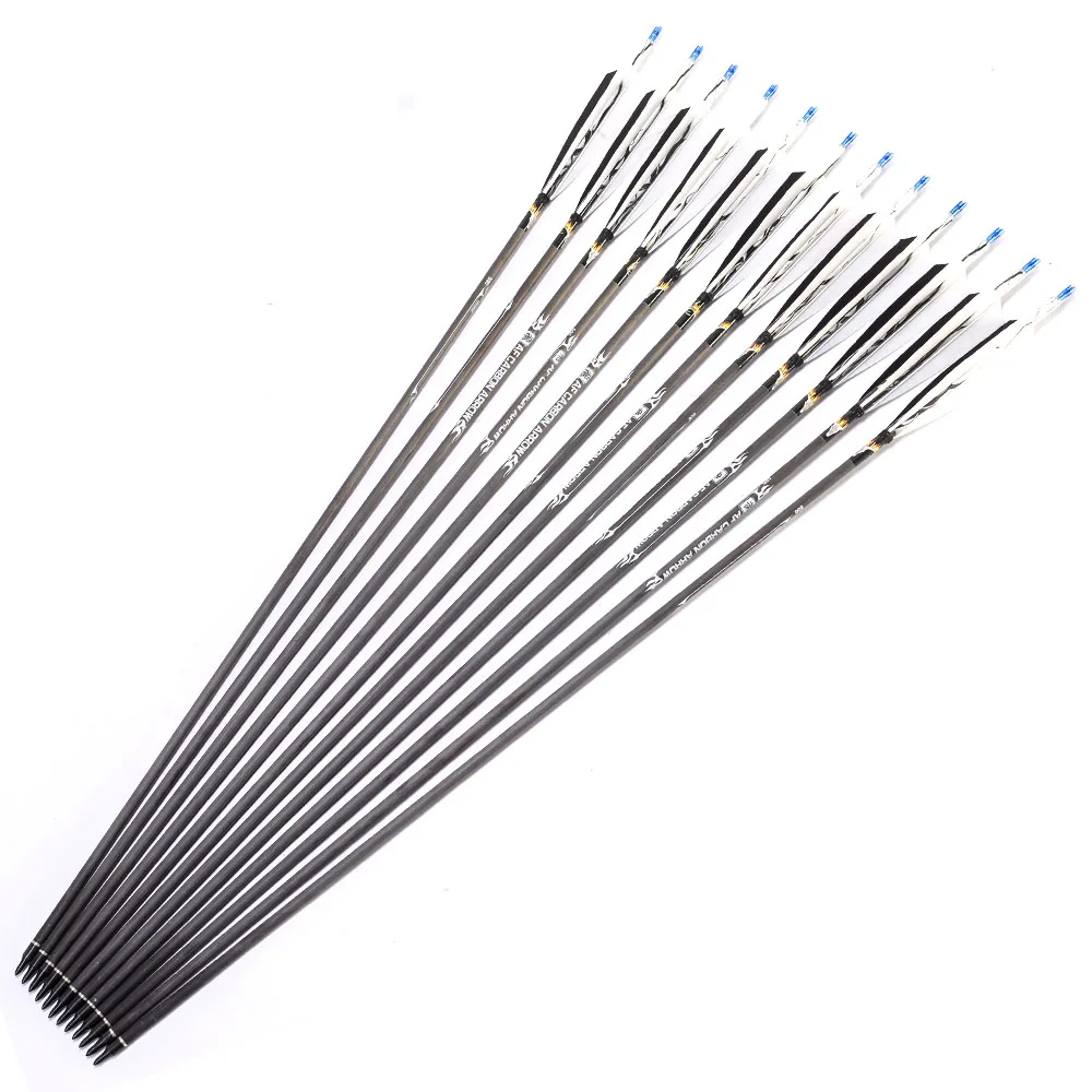 12x карбоновая фотография для Longbow Recurve Bow Hunting|carbon arrows turkey feather|arrow featherarrow |