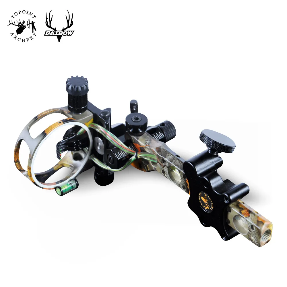 Topoint Стрельба из лука 5-Контактный Лук прицелы TP7550 микро регулировка съемный