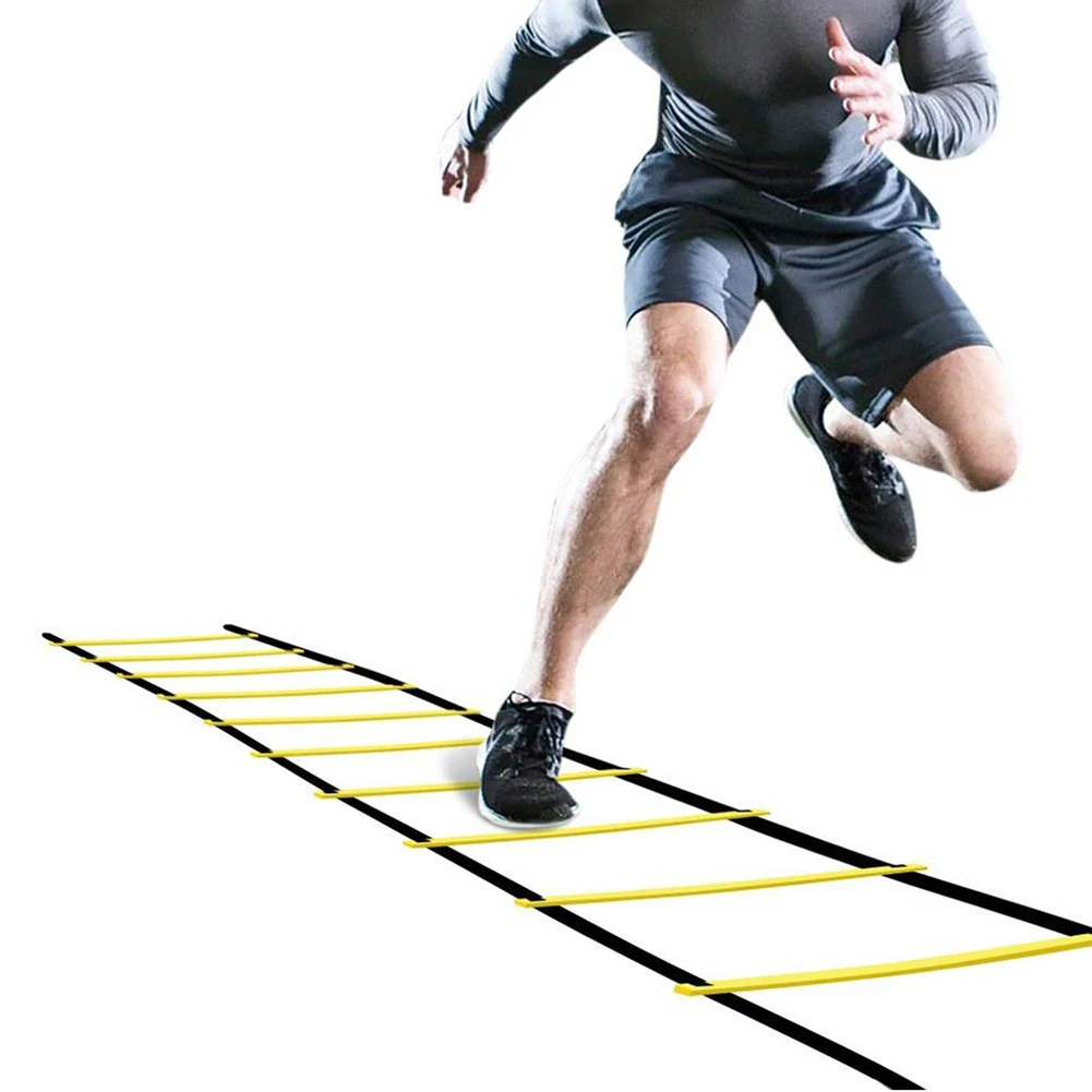 

Football Agility Speed Training Ladder Exercise Footwork High Elastic PP Rope Ladder 4m-8m Optional Length