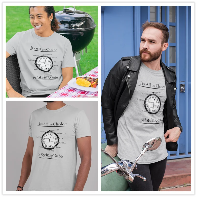 Футболка Steins с воротами выбор ворот футболка из хлопка мужская принтом Милая