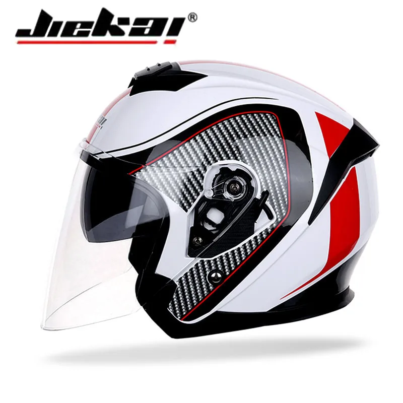 Шлем JIEKAI электрический с двойными линзами для мужчин и женщин мотоциклетный шлем