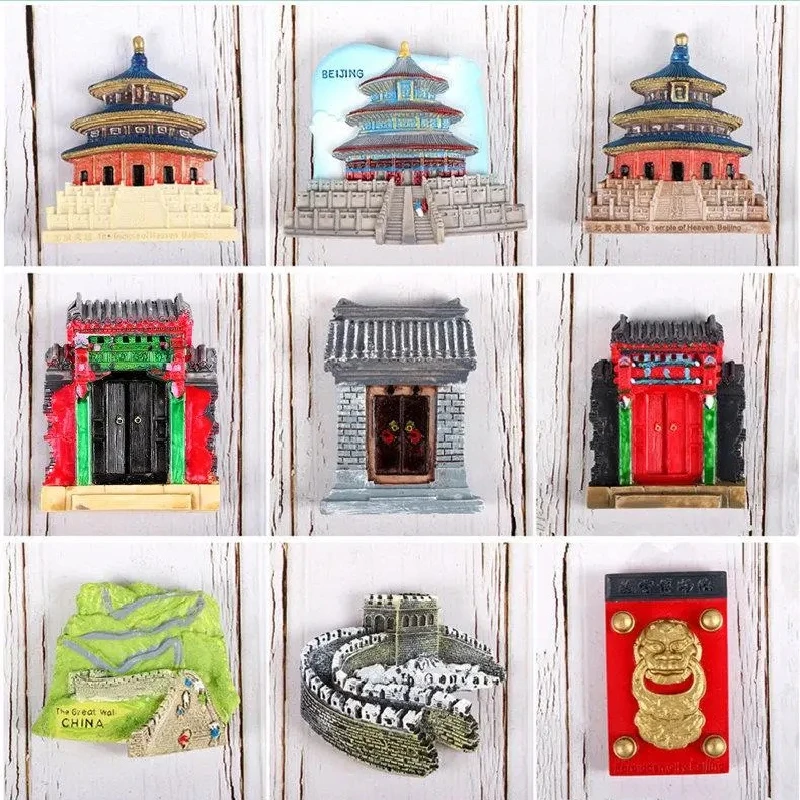Магнитные наклейки на холодильник Beijing с китайскими характеристиками подарок