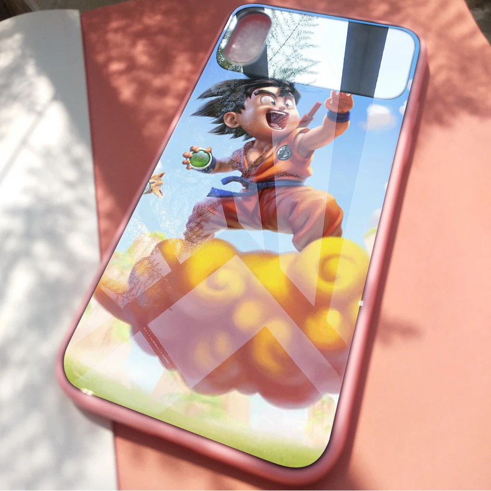 OUTMIX Dragon Ball Z Super DBZ Goku Модный чехол для iPhone 8 8plus XS max XR 7 plus 6 6s 6plus из закаленного