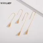 Серьги-подвески женские из сплава в минималистическом стиле, очаровательные модные