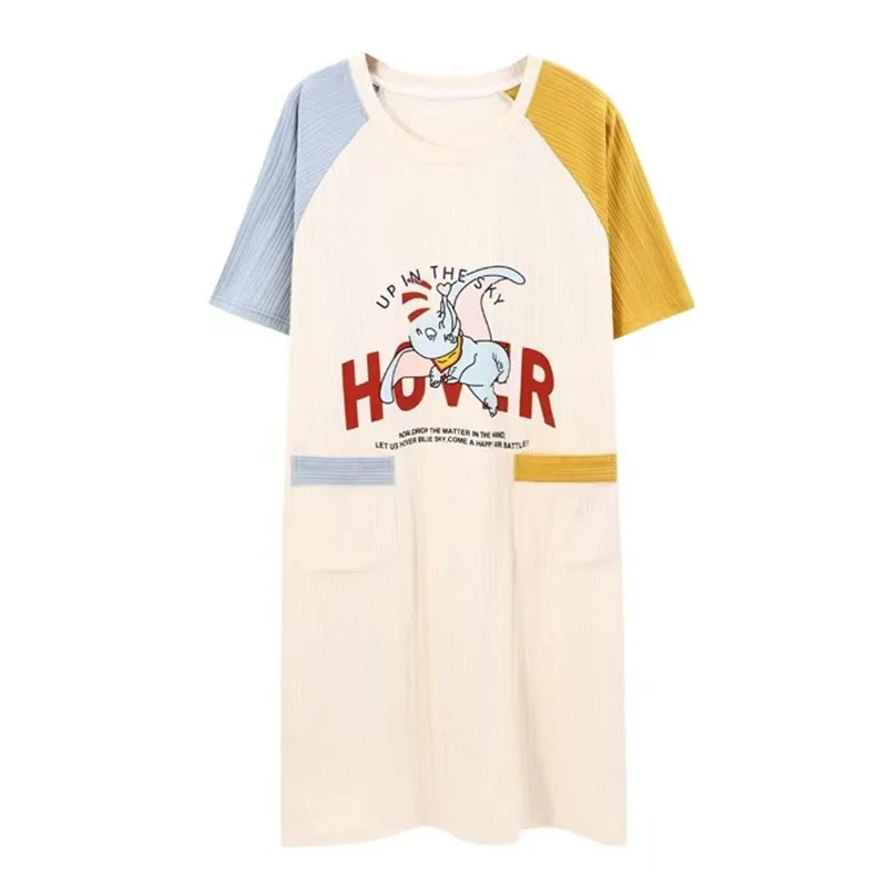 

Seeslim Summer Woman Night Sleepwear Dress Short Sleeve Night Gowns Ladies Cotton Night Wear Dresses Casual Comfortable 2021