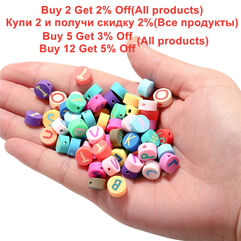 30/50/100 шт фрукты/смайлик Полимерная глина бусины смешанные цвета глиняные