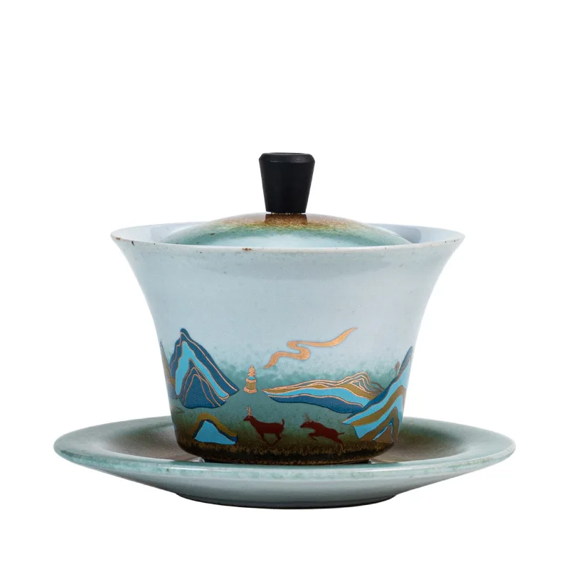 Чашка чайный набор в японском стиле печи свечение ретро-стиле фарфоровый