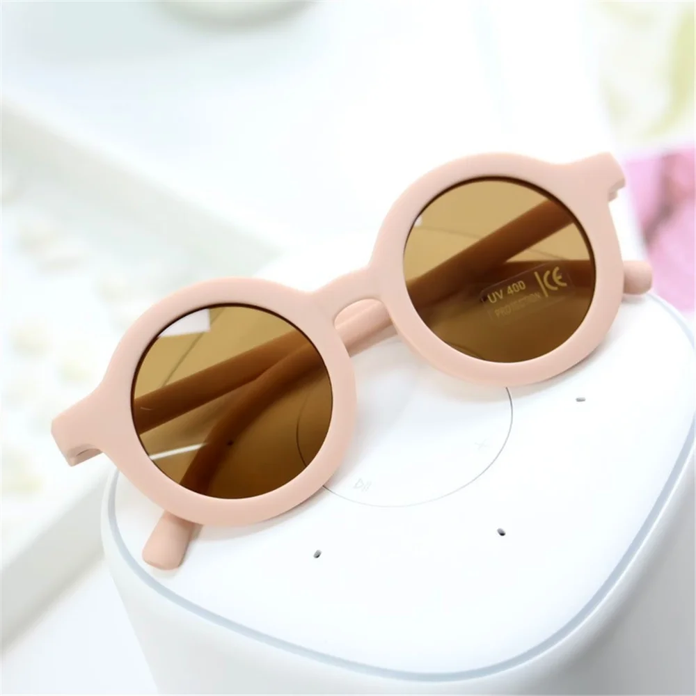 2022 New Fashion Children's Sunglasses Infant's Retro Solid Color Ultraviolet-proof Round Convenience Glasses Eyeglass For Kids