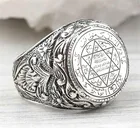 Кольцо мужское астрономическое с пятиконечными звездами в ретро стиле