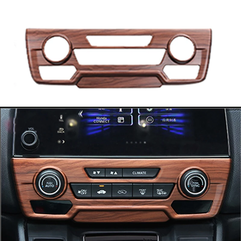 

Car Center Console CD Panel Cover Trim Air Conditioning Switch Panel Cover Trim For Honda CRV CR-V 2017-2019