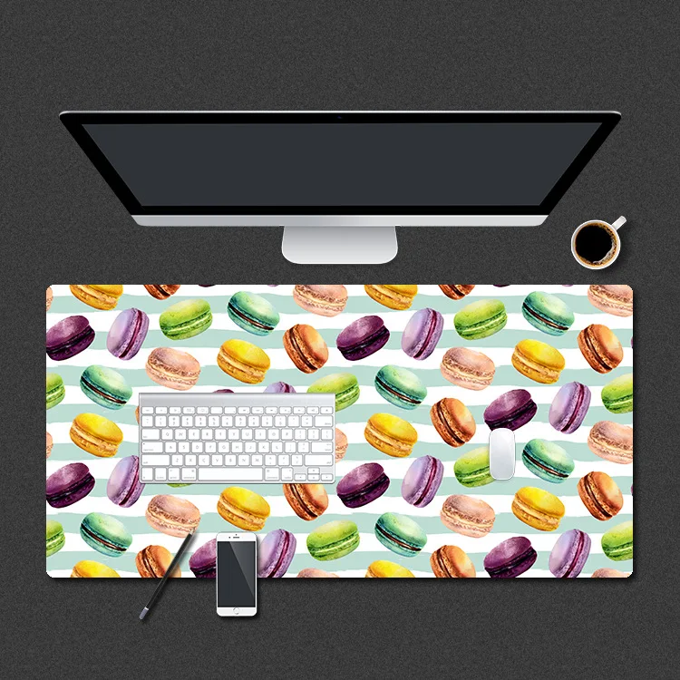 

Microfiber leather original Korean macaron illustration gaming mouse pad large laptop desk pad