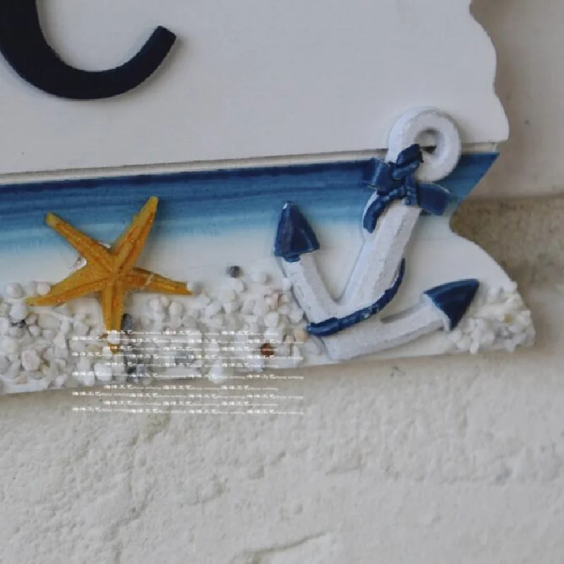 

Creative Wooden Mediterranean Style WC Doorplate Door Hang Tag WC Bathroom Toilet Household Door Decoration Board