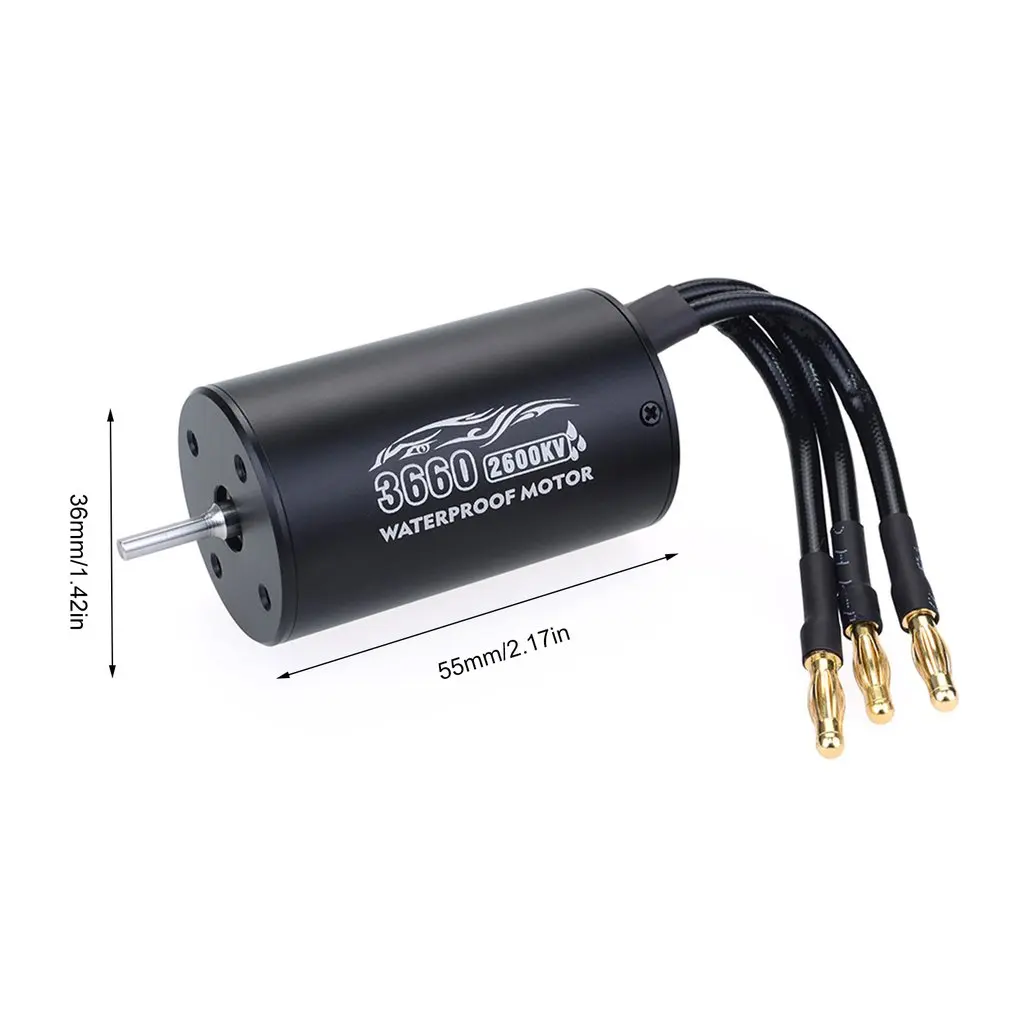 Горячая 3660 бесщеточный двигатель 2600/3300KV 1200W водонепроницаемый Бесколлекторный двигатель для 1/10 RC автомобилей грузовиков запасные части Acessories