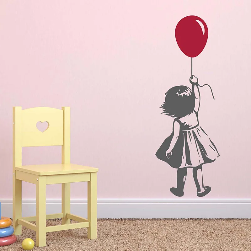 Наклейки на стену для девочек с воздушными шарами виниловые наклейки домашнего