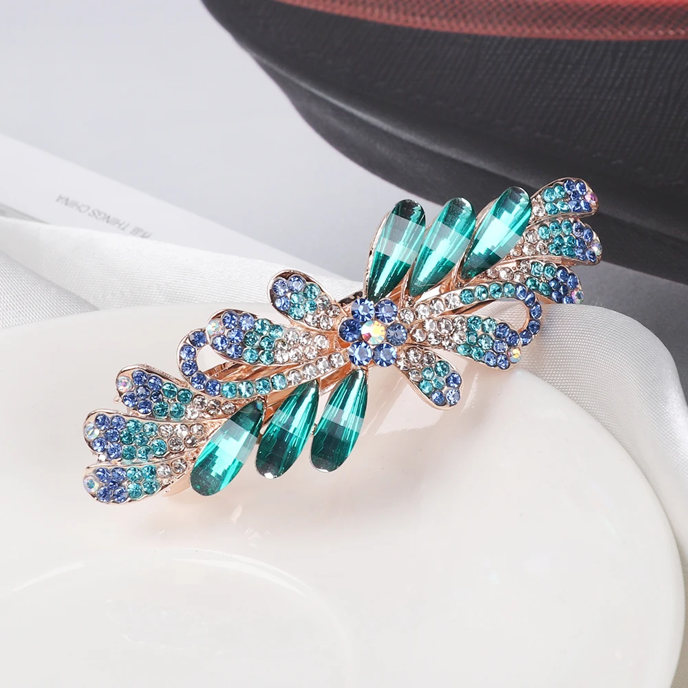 Стразы заколки для волос с цветами хрустальные полимерные Цветочные конского