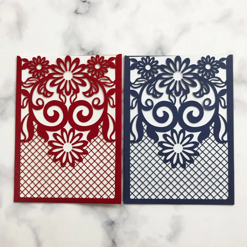 

20pcs Pearl Blue Wedding Invitation Cards Delicate Hollow Laser Cut Envelope InvitationsBaby Shower Birthday Party Supplies