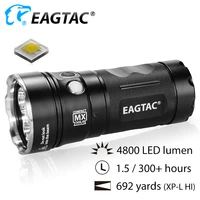 eagtac mx30l4c kit 4800 lumens four led flashlight stainless steel bezel tail switch 18650 cr123a 6500k cri92 4000k photographer