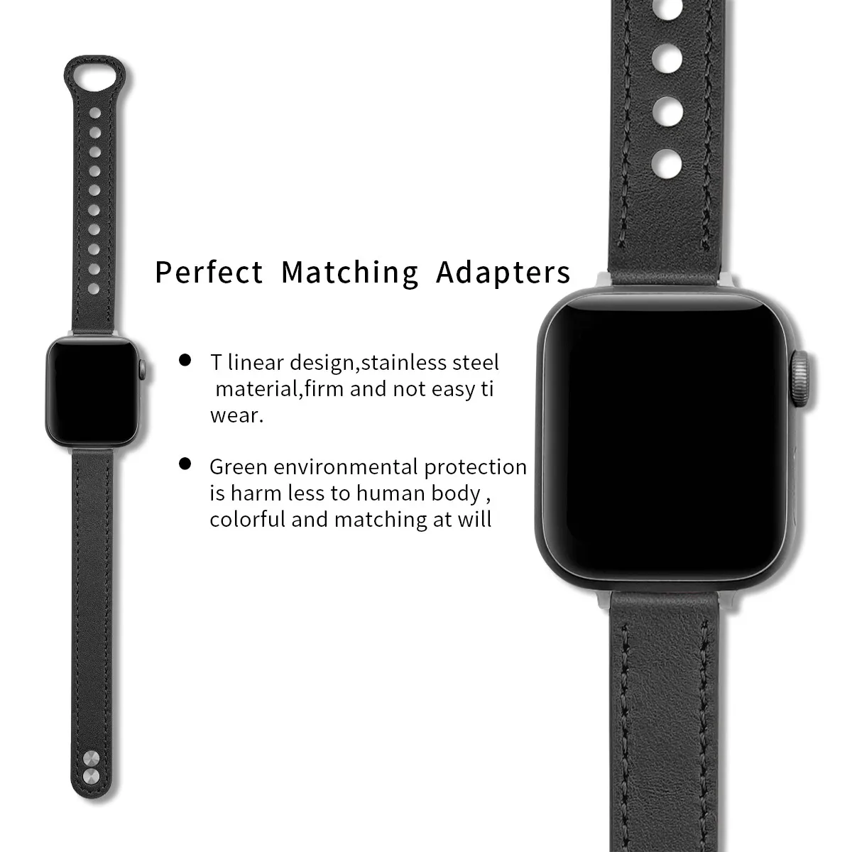 Sports Cow Leather Strap For Apple Watch Band 44mm 40mm 45mm 41mm 38mm 42mm Wristband Bracelet For iWatch Series 7 5 4 3 6 2 Se