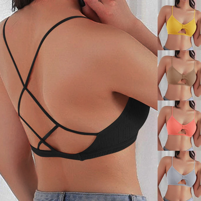 Женский сексуальный бюстгальтер без косточек с открытой спиной для красоты