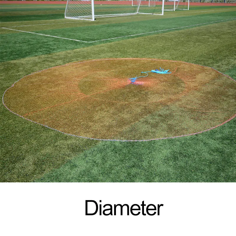 2.4m3.0m3.6m Fishing Casting Net American Acyclic Steel Pendant Small Mesh Trap For Fish Network Goods Tire Line Small Mesh Cast