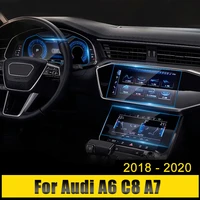 accessories fit for audi a6 c8 a7 2018 2019 2020 car gps navigation tempered glass screen protector steel protective film