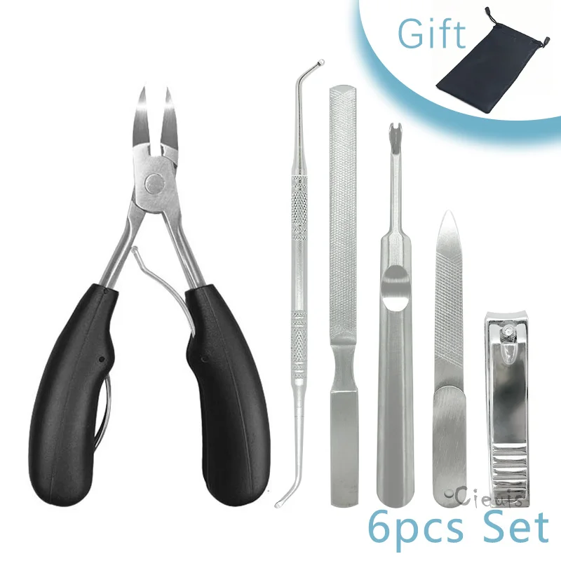 Набор для стрижки ногтей из 6 предметов набор жестких вросших инструмент