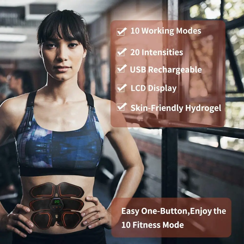Электрический стимулятор мышц брюшного пресса и ягодиц, EMS, ABS, для домашнего использования, с вибрацией для похудения тела, для мужчин и женщин.