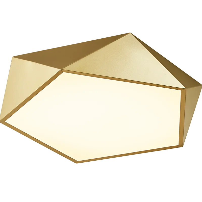 

Modern Light Fixtures ceiling of Equilateral Indoor Lighting gold lampshade for Living Room Bedroom Lamp Ceiling Lamp Fixtures