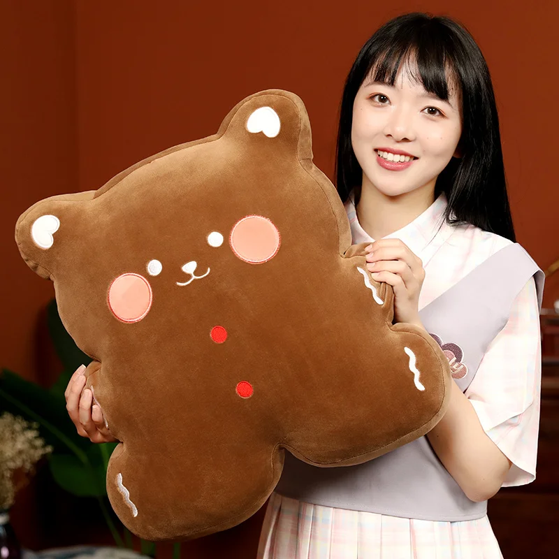 

Cartoon Gingerbread Bear Plush Toys Cute Biscuit Man Stuffed Soft Pillow Kawaii Teddy Bear Dolls Xmas Birthday GIft for Kids