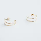 ZA, модные простые золотые милые маленькие серьги-клипсы для женщин, винтажные геометрические массивные серьги с формой C, ювелирные изделия, Прямая поставка