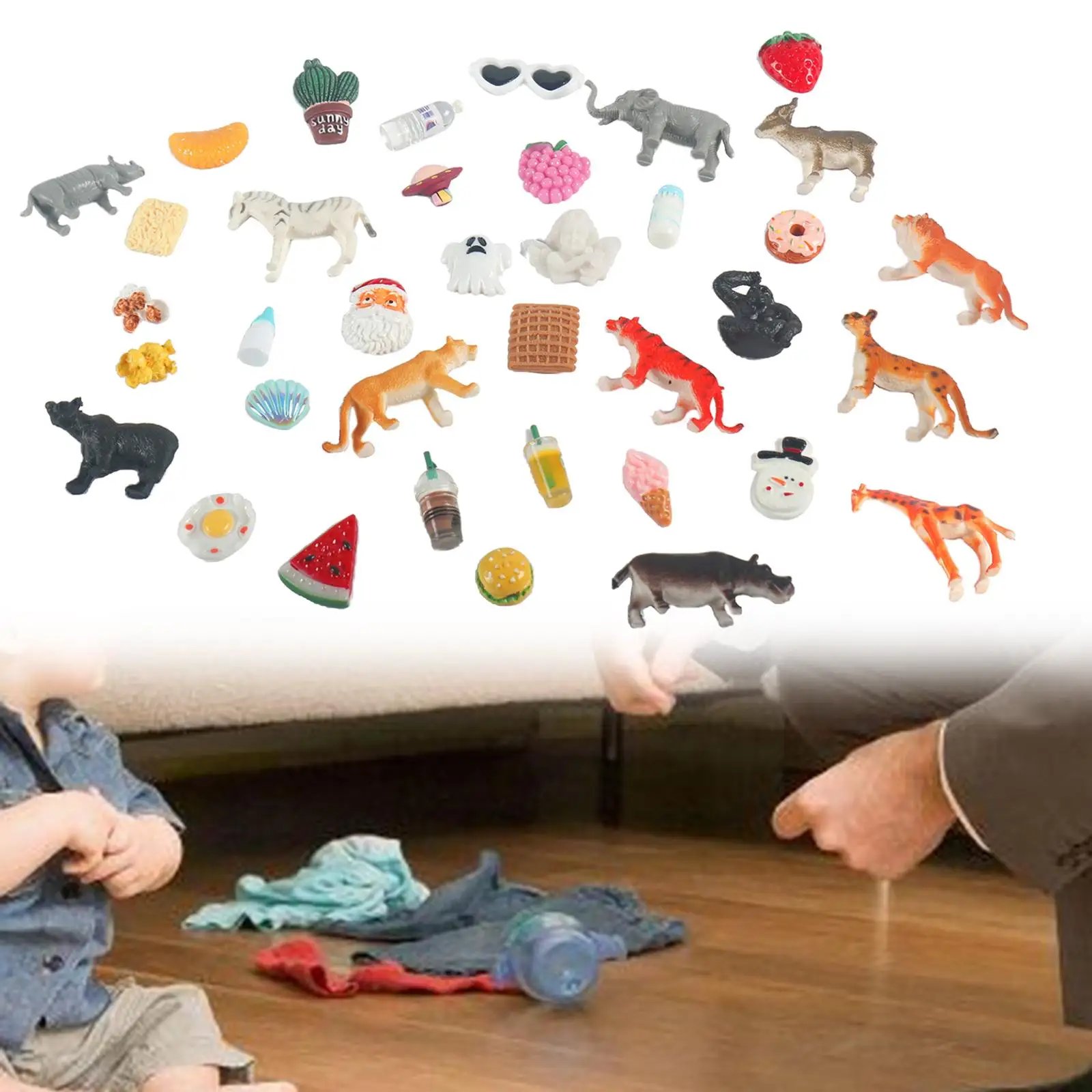 

38 шт., Детские миниатюрные фигурки животных