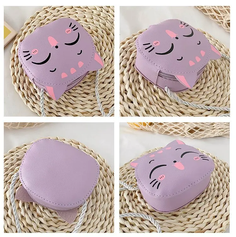 

New Cartoon Children's Crossbody Bag Cute Cat Kids Fashion Coin Purse Wallet Handbags Lovely Boys and Girls Mini Shoulder Bags