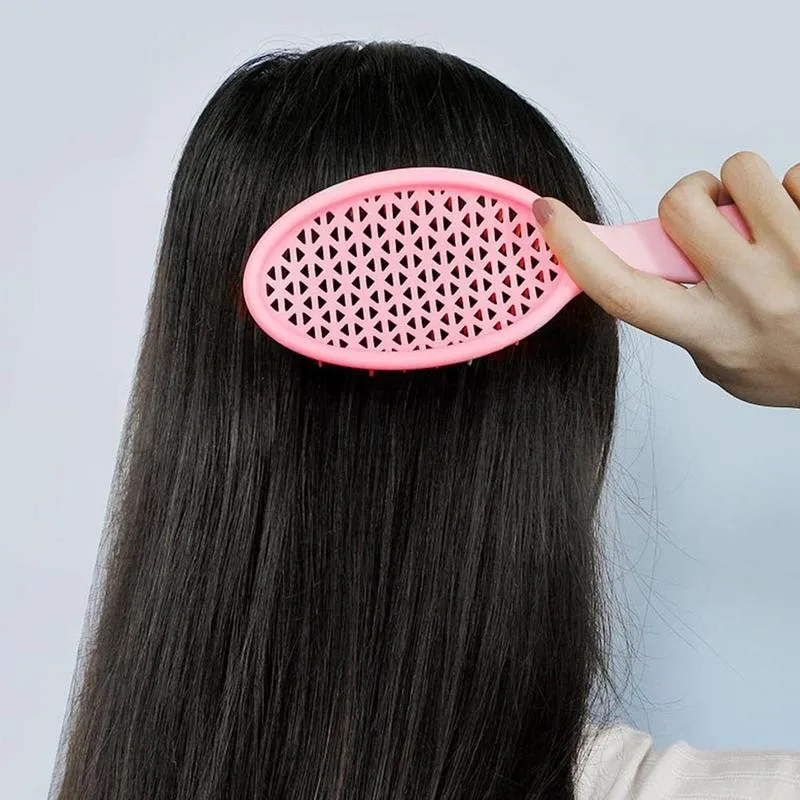 

Candy Color Ellipse Comb Anti Static Comb Mesh Massage Hairdresser Women Girl Household Plastic Dry Wet Fashinable Combs
