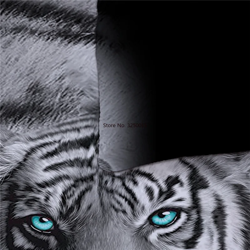 Пододеяльник с 3D рисунком животных комплект черного цвета односпальный двойной