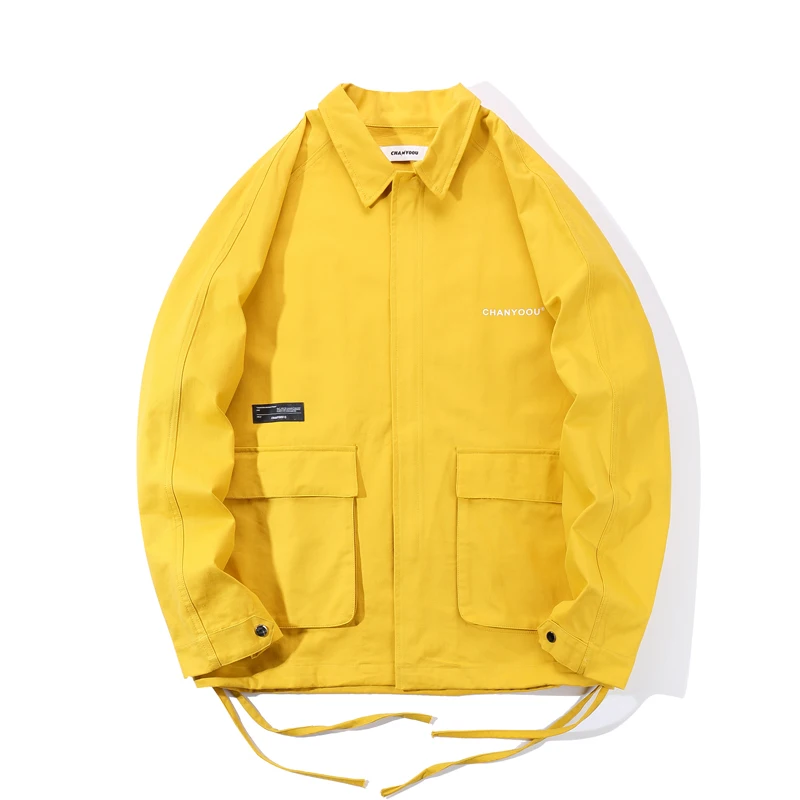 Мужская тренерская куртка пальто Ретро стиль мульти-карманы сафари Харадзюку