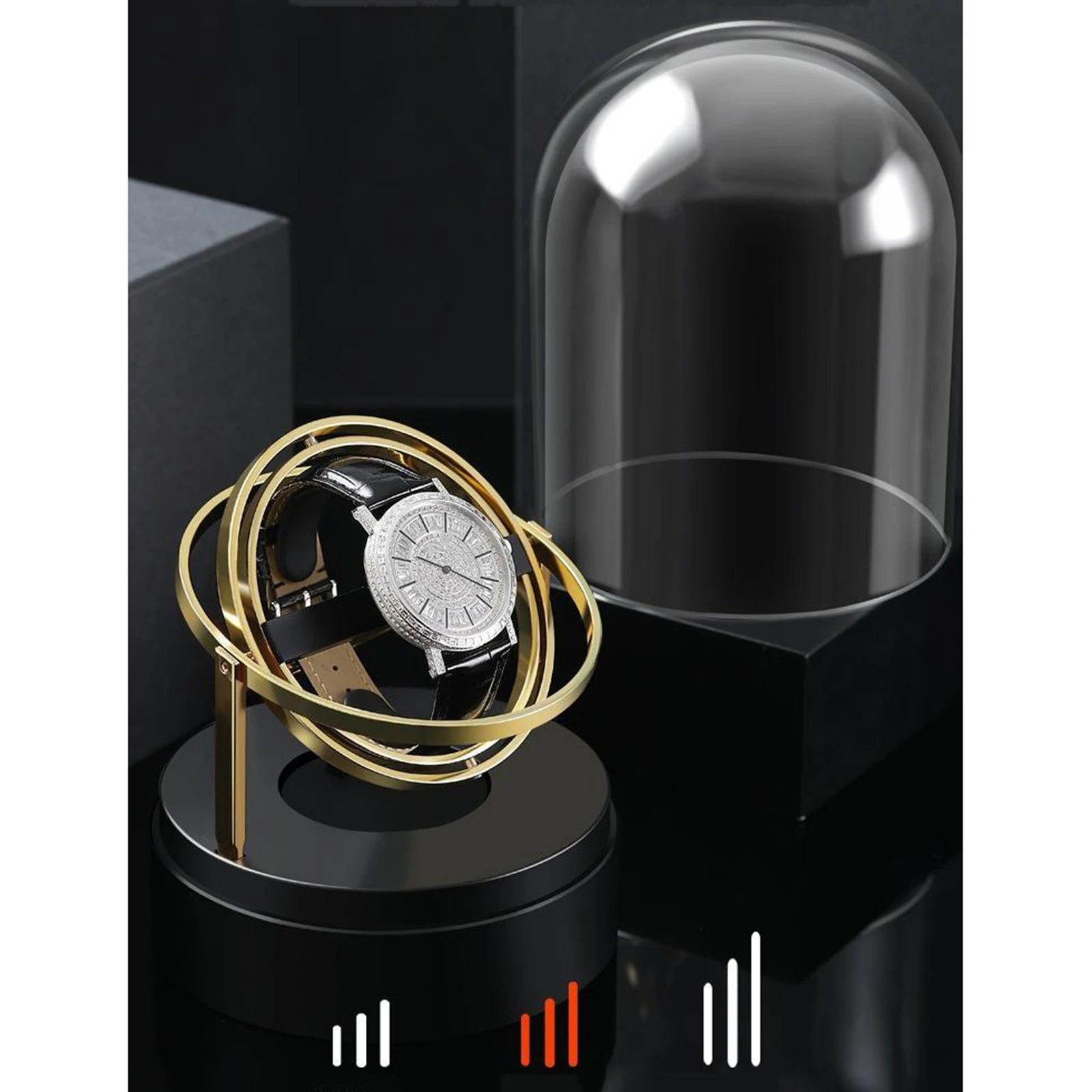 

2021 New Single Watch Winder Holder Display Automatic Mechanical Watch Winding Box Jewelry Watch Silent Motor EU/US Plug 220V
