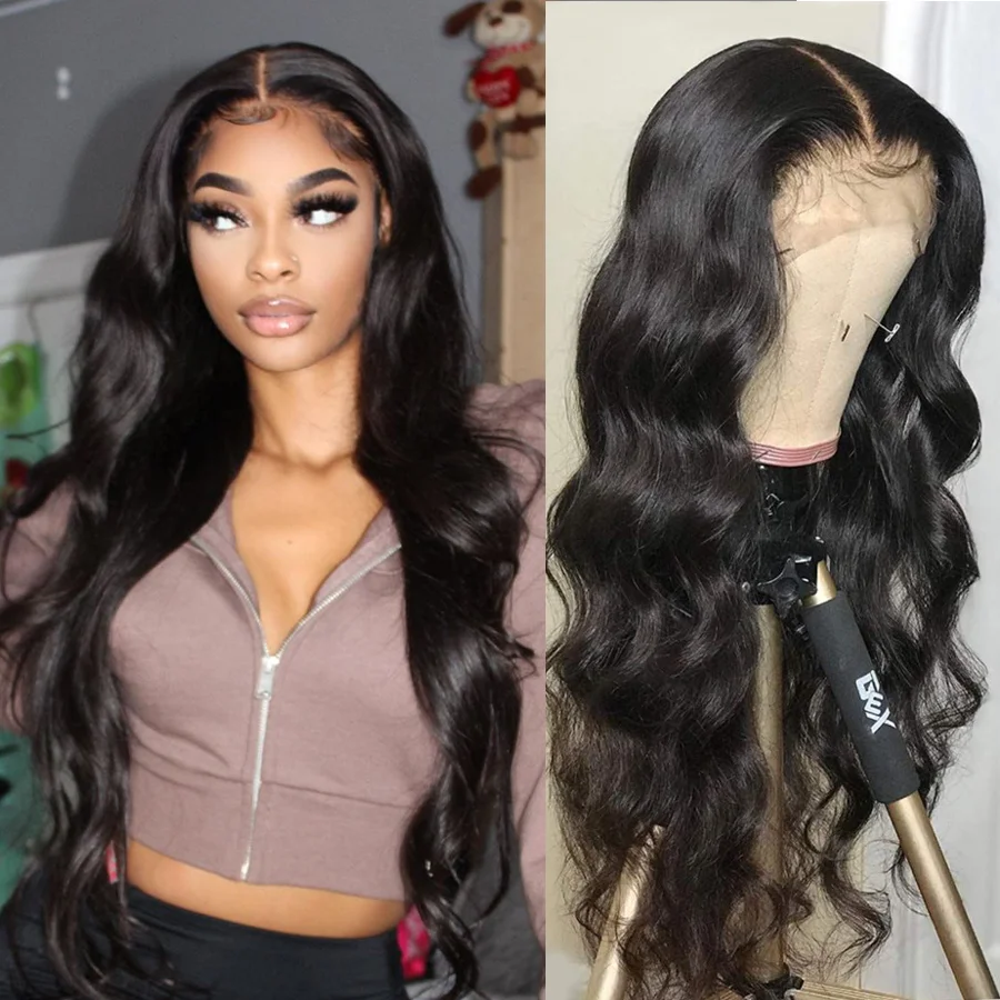30 Inch Body Wave Lace Front Wig Pre-plucked 13x4 Lace Frontal Human Hair Wigs for Black Women Brazilian Hair 4x4 Closure Wig