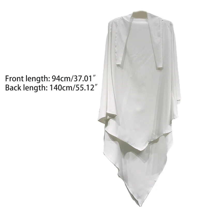 Eid Prayer Garment Long Khimar Islamic Women Hijab Sleeveless Tops Abaya Hijab
