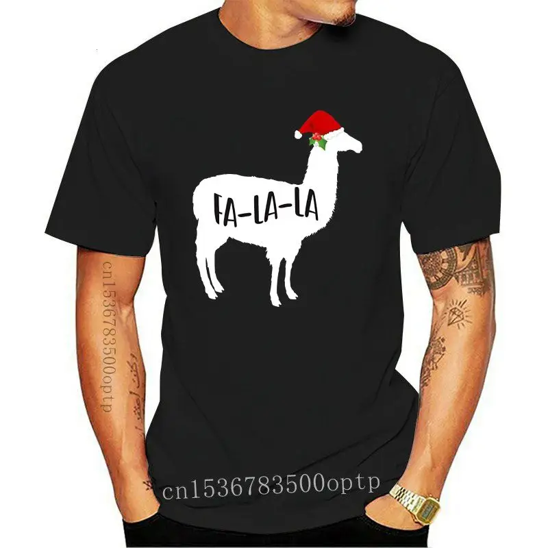 

Мужская футболка с принтом, хлопковая Футболка с ламой, Рождественская футболка, забавная Праздничная футболка с круглым вырезом и коротки...