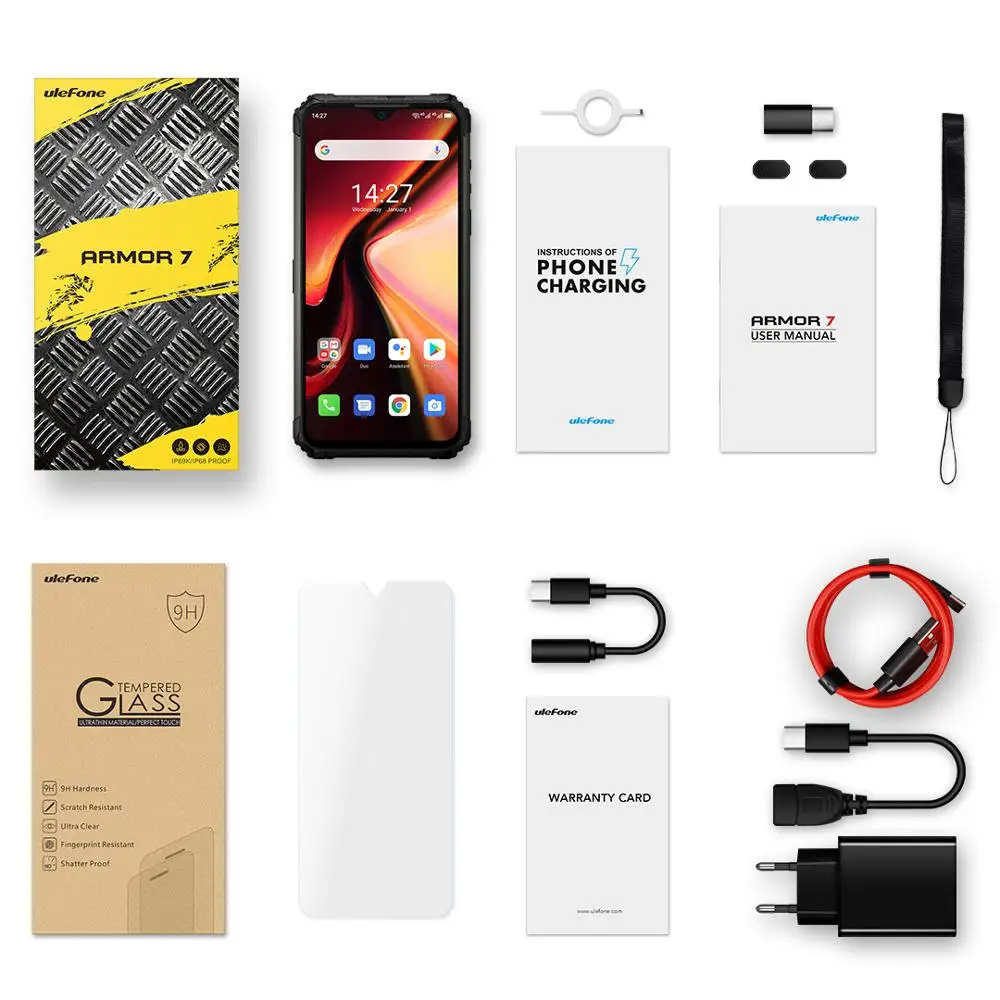 4G LTE прочный мобильный телефон Ulefone Armor 7 Android 10 смартфон Helio P90 8 ГБ + 128 2 4G/5G WiFi IP68 48MP