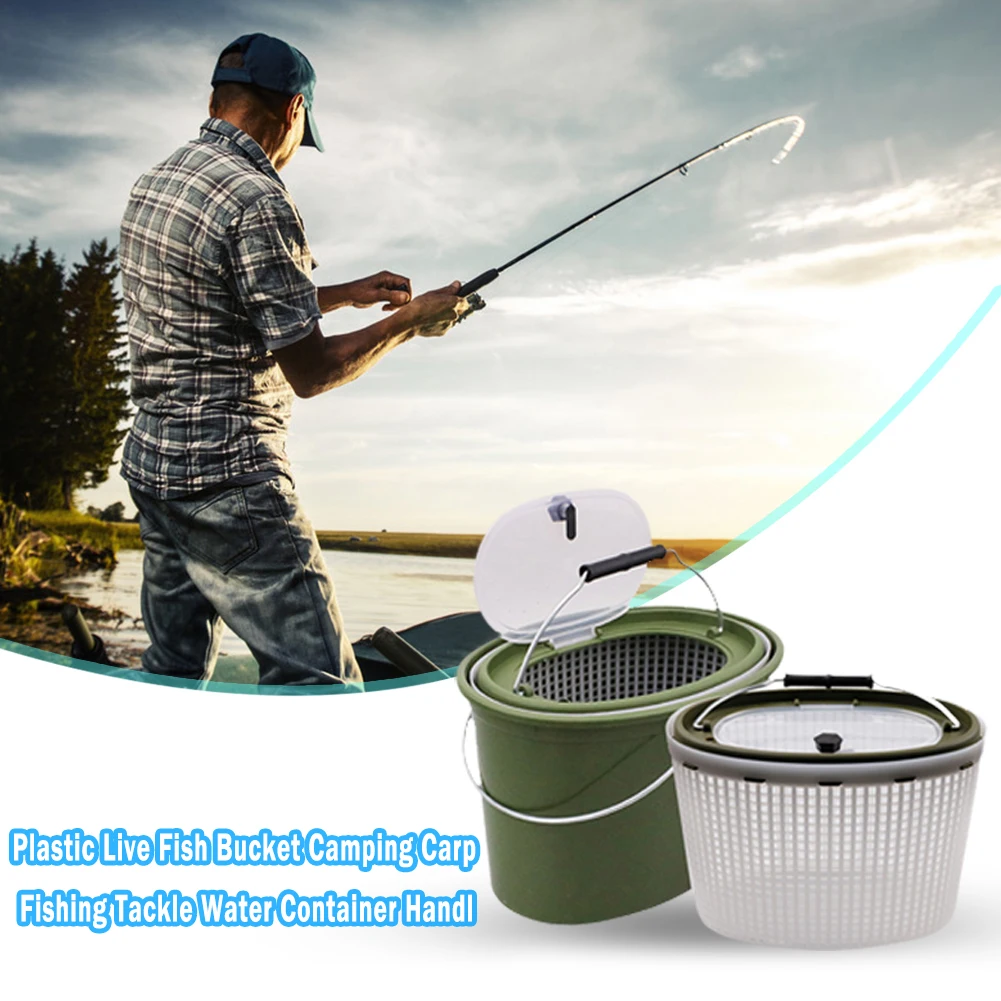 

Portable Outdoor Fishing Bucket Breathable Live Fish Box for Fishing Bait Tackle Barrel Storage Container Tools