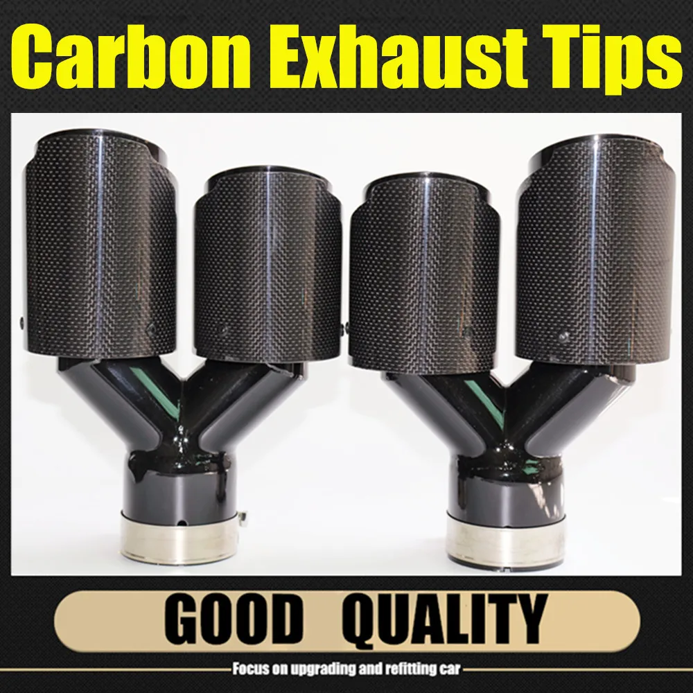 Модель автомобиля 2 шт. глушитель из нержавеющей стали с двойным наконечником