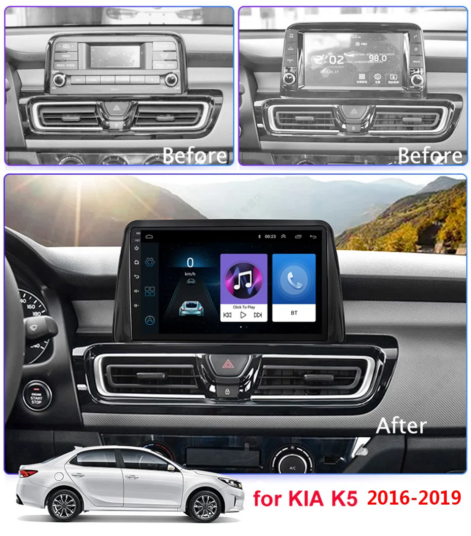 

9" Android 9.1 Car Radio Autoradio Dvd Multimedia Player For Kia K5 Optima 2016 2017 2018 2019 Stereo Radio 2 Dinmp5