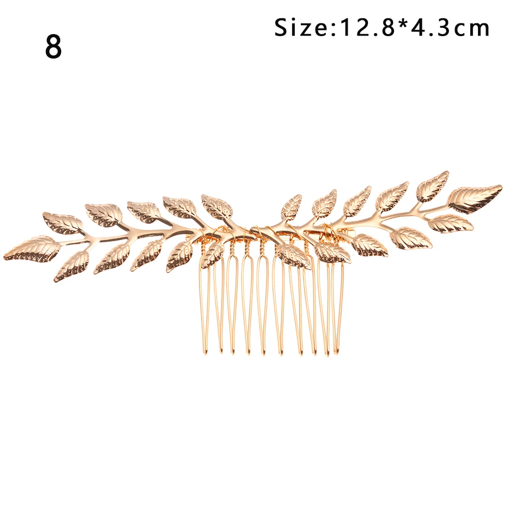 wedding hair clips New Women Vintage Alloy Headbands Girl Bandanas Girl Bandanas Metal Hairbands Gold Leaf Butterfly Hair Accessories claw hair clips