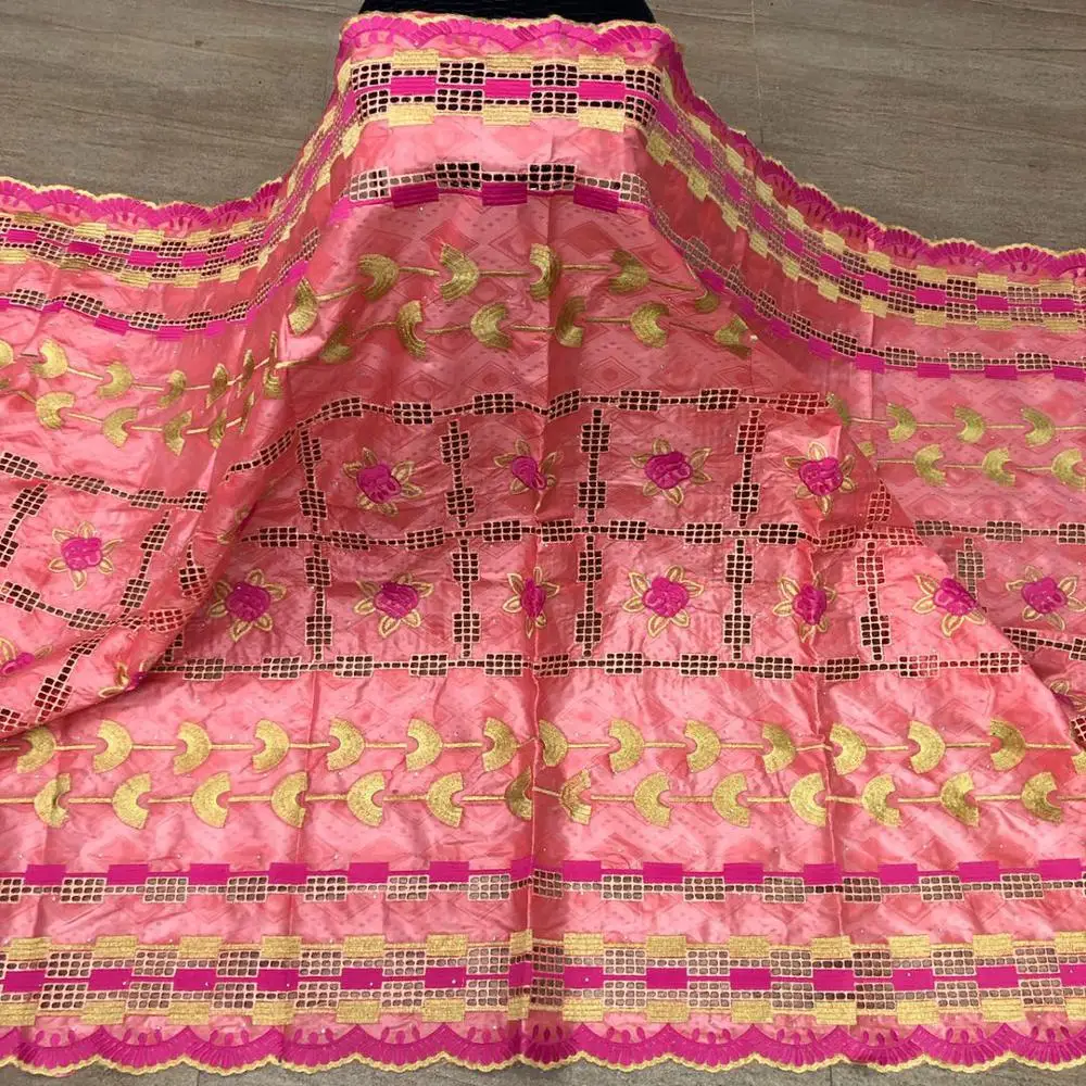

2020 bazin riche fabric bazin brode green african lace fabric high quality brode coton africain bridal lace fabric 7yard