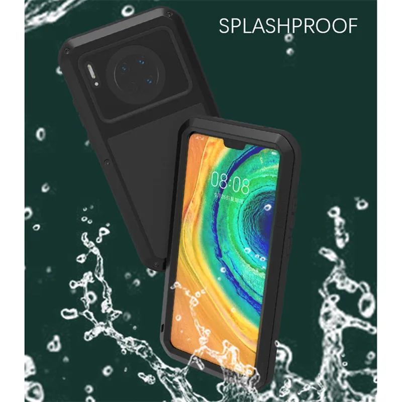 Алюминиевый металлический чехол LOVE MEI для Huawei Mate 30 Pro ударопрочный