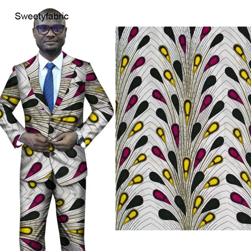 100% хлопчатобумажная африканская ткань высокого качества настоящие африканские