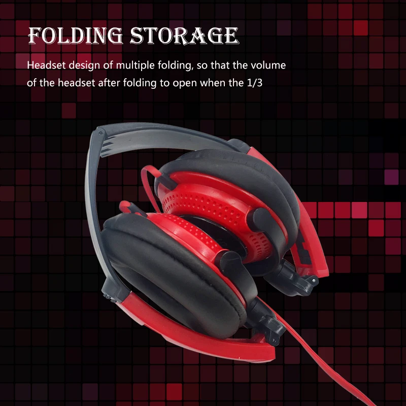 

Headphones with Mic Earphones 3.5mm AUX Foldable Portable Gaming Headset For Phones MP4 Computer PC Music fone de ouvido