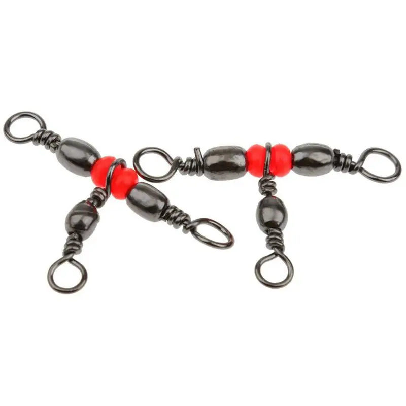 25pcs 3-Way Stainless Steel Fishing Swivels Triple Tool | Спорт и развлечения