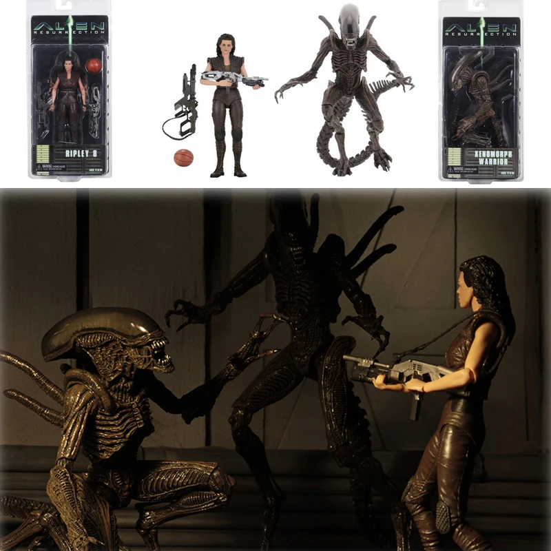 Оригинальная серия NECA Alien 14 Ripley 8 resuration Xenomorph WarriorAction фигурка модель игрушки кукла для подарка